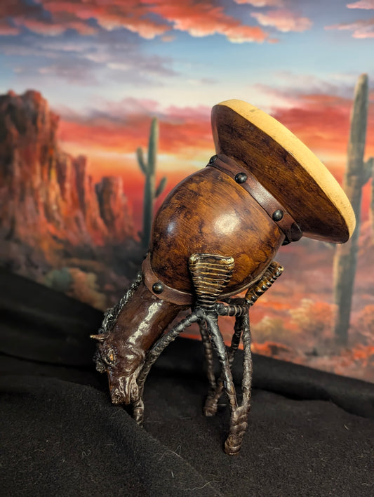 Horse Carved Mate Gourd with Bombilla (straw)  – From Neoma’s Estate